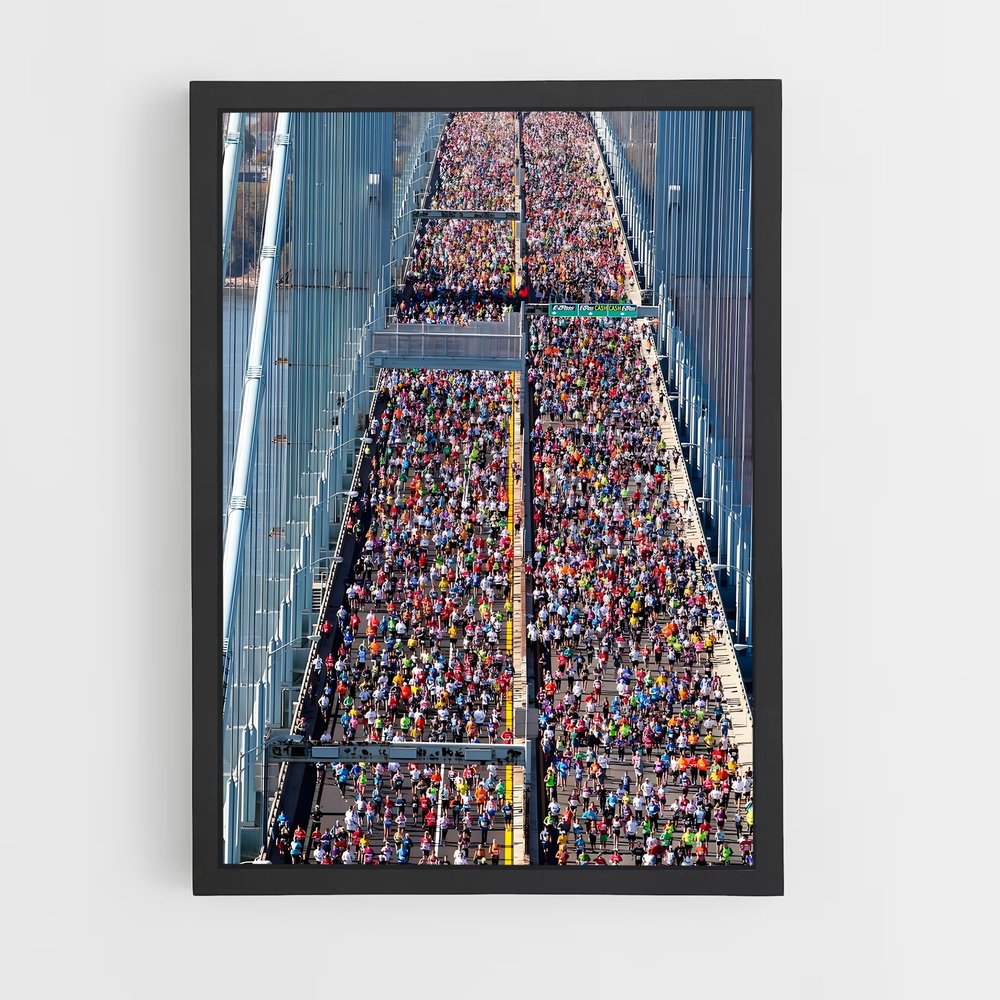 Poster Marathon sur le Pont – affiche Athlétisme (vue 2)